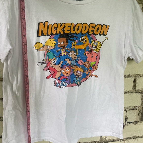 SOLD IN BOOTH - Y2K Nickelodeon White T-shirt Short-sleeve Kids XL - Picture 3 of 4